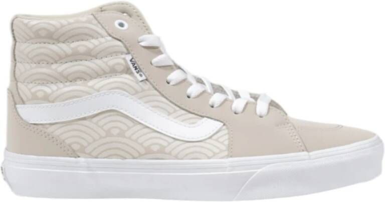 Vans Leren Dames Hi-Top Schoenen Beige Dames