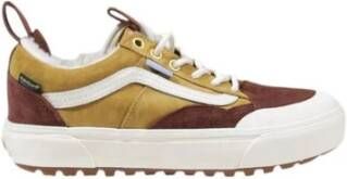 Vans Leren Sneaker Dames Schoenen Collectie Beige Dames