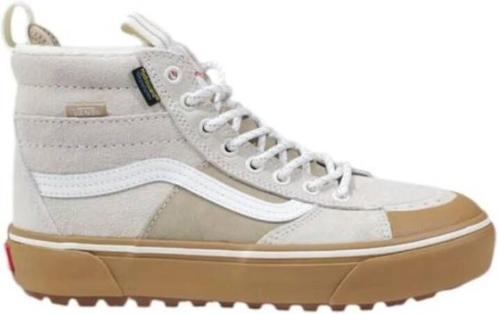 Vans Hoge Leren Sneakers Dames Collectie Beige Dames