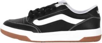 Vans Leren Sneakers met Rubberen Zool Black Heren