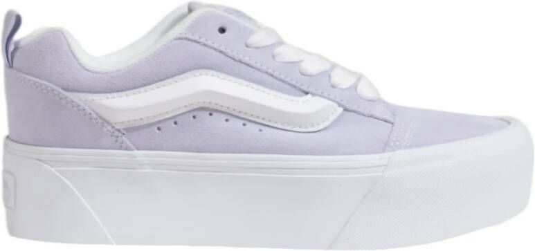 Vans Lila Leren Sneakers met Rubberen Zool Purple Dames