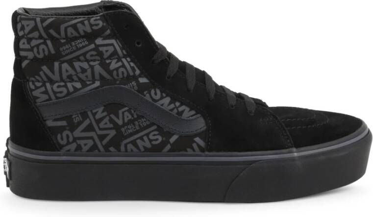 Vans Unisex Sneakers met Stoffen en Suède Bovenwerk Black Heren