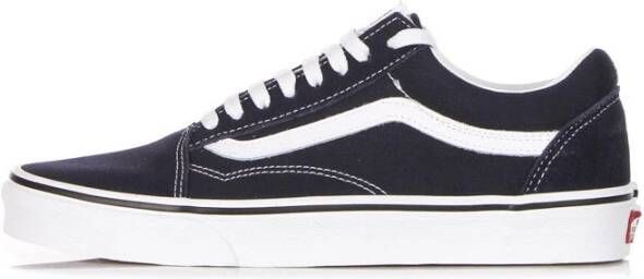 Vans Nacht Lage Sneaker met Suède en Canvas Blue Heren