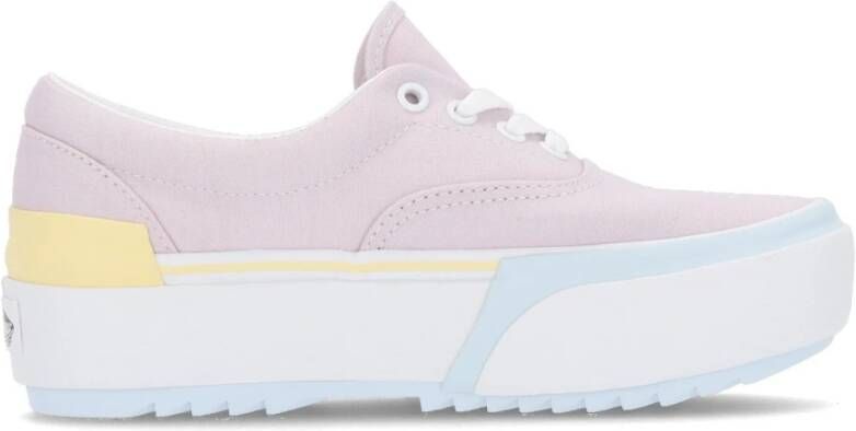 Vans Pastel Lage Sneaker met Plateau Pink Dames