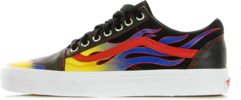 Vans Racer Lage Schoen in Zwart Rood Multicolor Heren