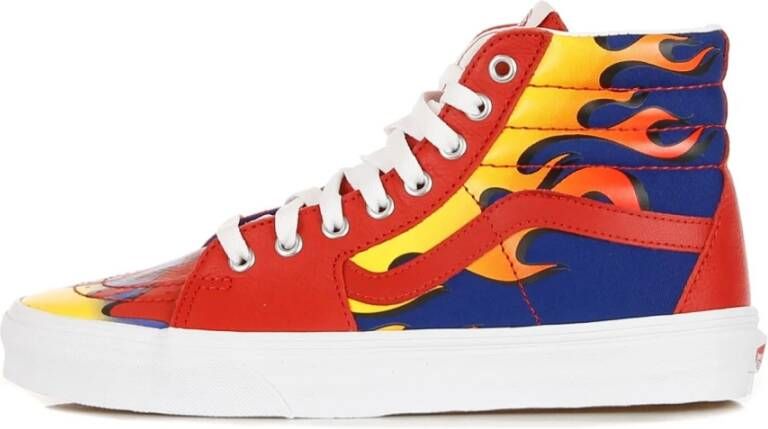 Vans Rood Blauw Hoge Sneakers Met Print Multicolor Heren