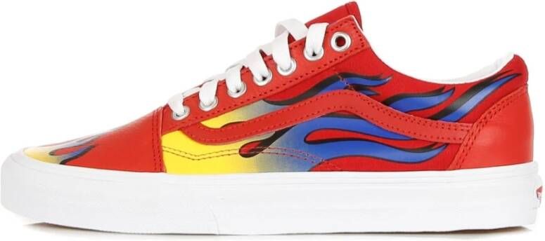 Vans Rood Blauw Lage Sneakers Met Print Multicolor Heren