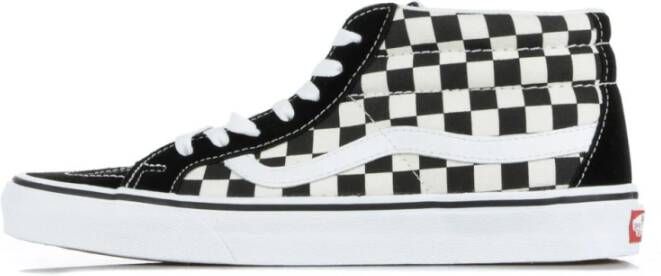 Vans Ruitpatroon Hoge Top Skate Schoenen Black Heren