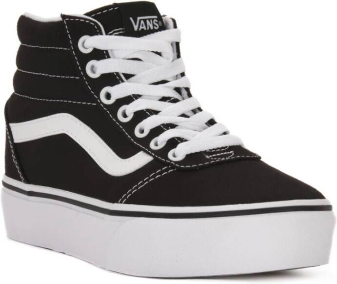 Vans Ward Hi Platform Dames Sneakers (Canvas) Black True White