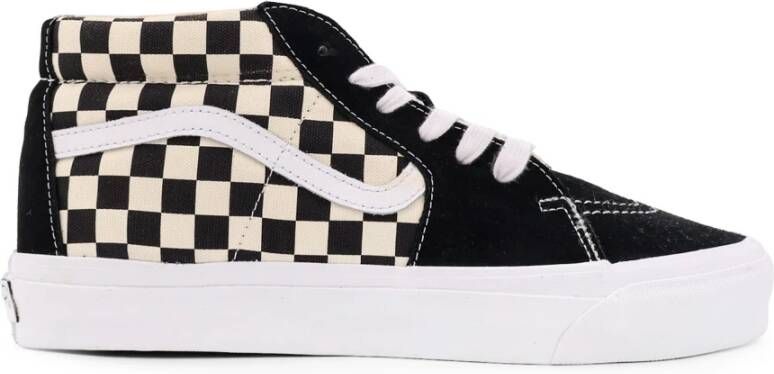 Vans Sneakers met ruitpatroon en hoge top Black Heren