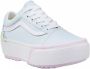 Vans Gestapelde Lage Sneaker Pastel Wit Multicolor Dames - Thumbnail 13