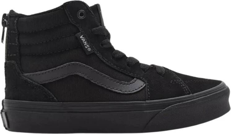 Vans Suede Canvas Hoge Zip Sneakers Black Dames