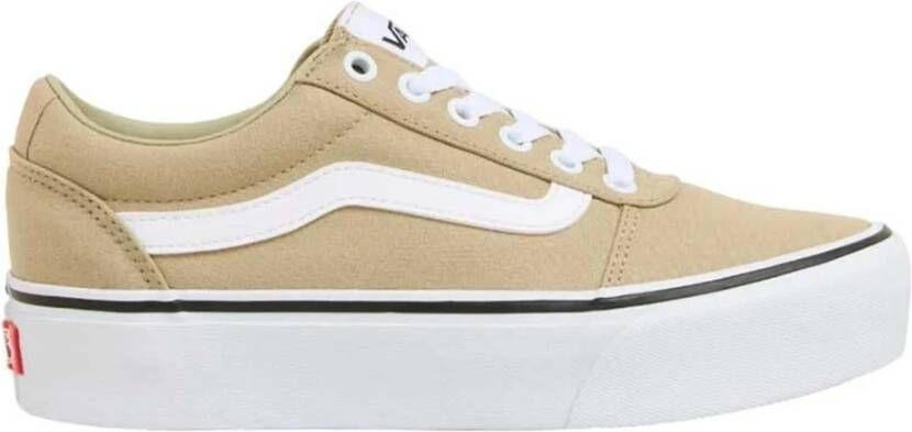 Vans Ward Platform Sneakers Beige Dames