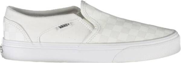 Vans Witte polyester sportschoenen met elastiek contrastdetails logo White Heren