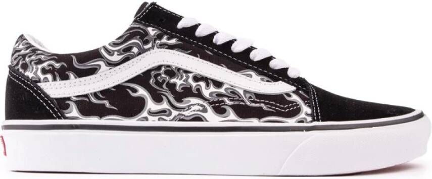 Vans Zwarte Leren Sneakers met Logo Ontwerp Black Heren