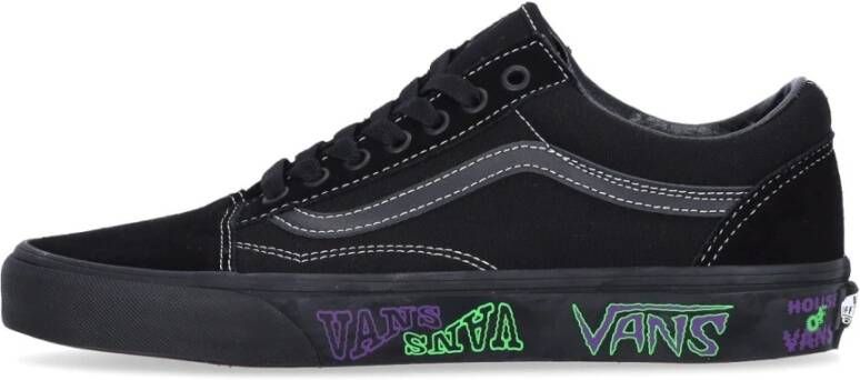 Vans Zwarte Low-Top Sneaker met Iconische Strepen Black Heren