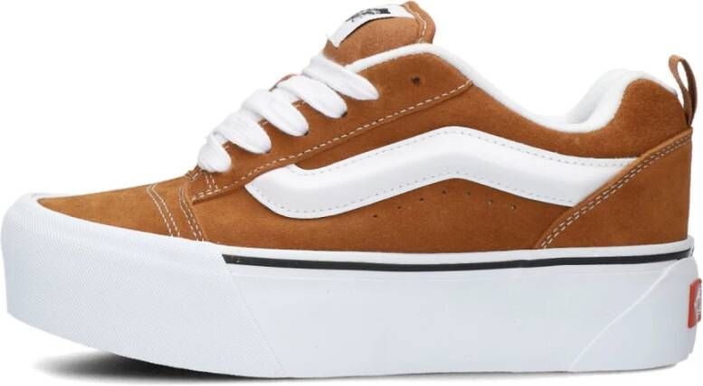 Vans Zwarte Suède Sneakers met Witte Accenten Brown Dames