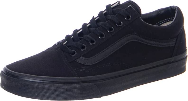 Vans Zwarte Veterschoenen Laag Profiel Ontwerp Black Unisex