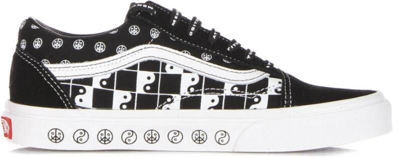 Vans Zwart Wit Lage Sneaker met Logo Black Dames