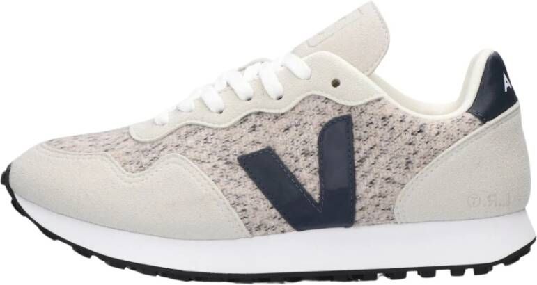 Veja Gerecyclede flanellen sneakers met veganistisch leren bovenwerk Grijs Heren