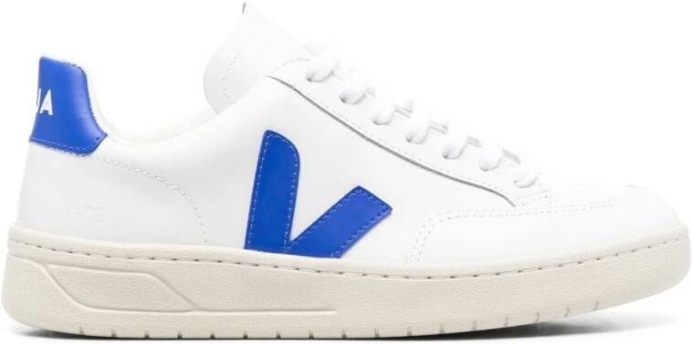 Veja Blauwe Leren Klassieke V-12 Sneakers White Dames