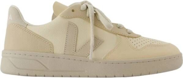 Veja Bruine Leren Sneakers V-10 Stijl Beige Dames