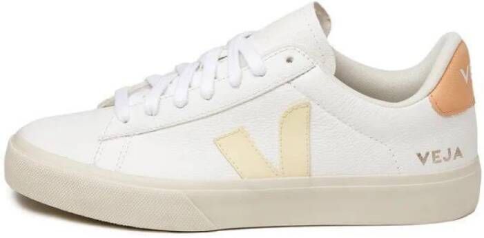 Veja Campo Cromevrij leer extra wit zon perzik White Dames