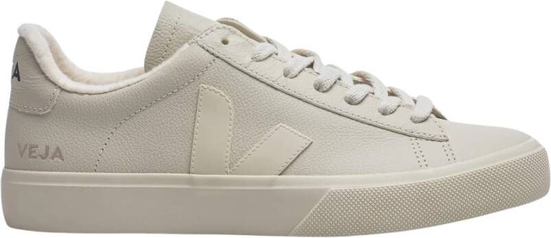 Veja Winter Chromevrije Leren Schoenen Beige Heren