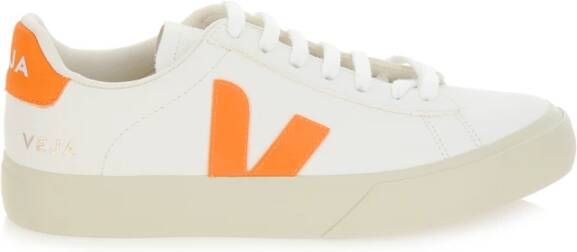 Veja Campo Leren Sneakers in Wit White Heren