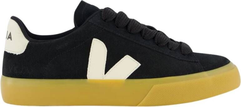 Veja Campo sneaker van suède met leren details