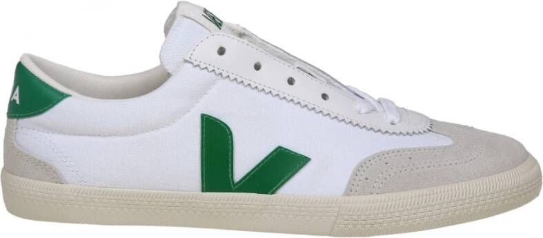 Veja Canvas Sneakers Wit Groen White Heren