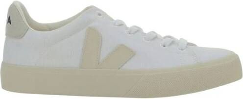 Veja Contrastpanel Veterschoenen met Ingedrukt Logo White Dames