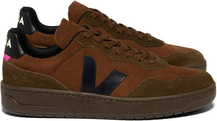 Veja Ethical Suède Sneakers Walnoot Zwart Brown Heren