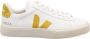 Veja Gecoate Katoenen Sneakers Wit Limoengroen White - Thumbnail 1