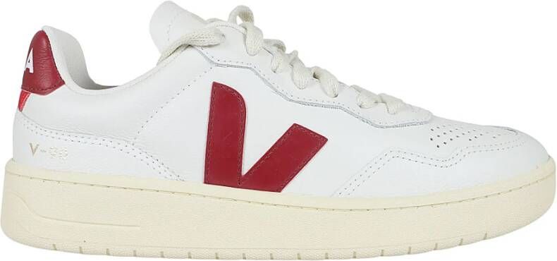 Veja Geperforeerde Leren Sneakers Wit White Dames