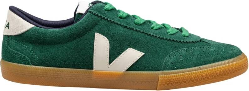 Veja Groene Suède Volley Sneakers Green Heren