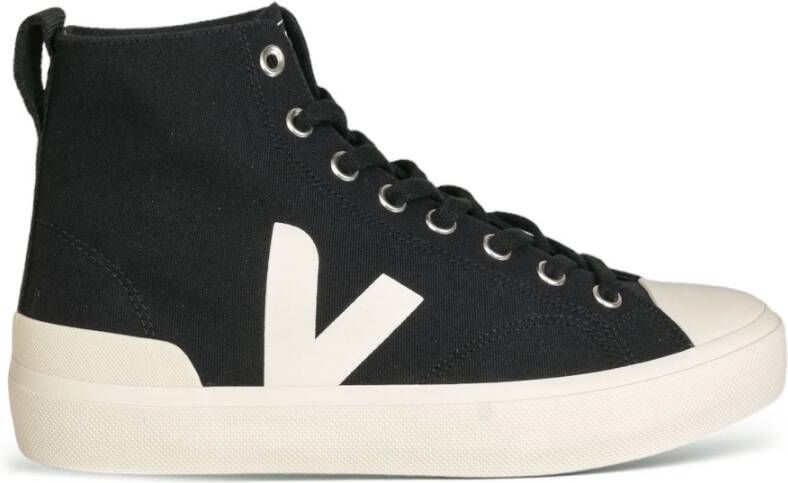 Veja Hoge canvas schoenen in zwart Pierre Black Heren