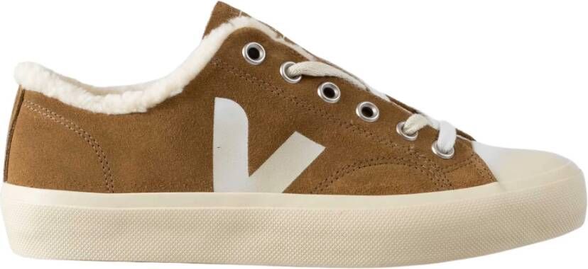 Veja Lage wintersneakers met V-ontwerp Brown Heren