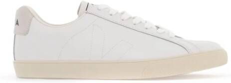 Veja Leren Sneaker met V-vormige Panelen White Dames