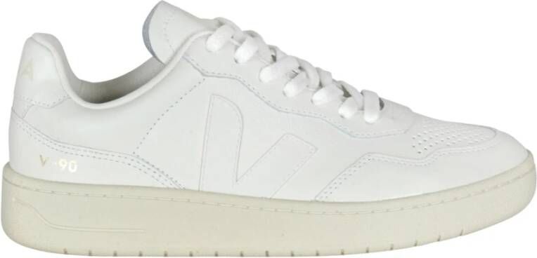 Veja Leren Sneakers met Ronde Neus White Dames