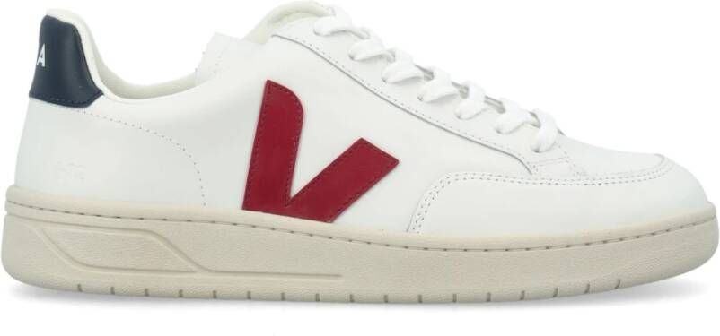 Veja Leren Sneakers Rood Logo White Heren