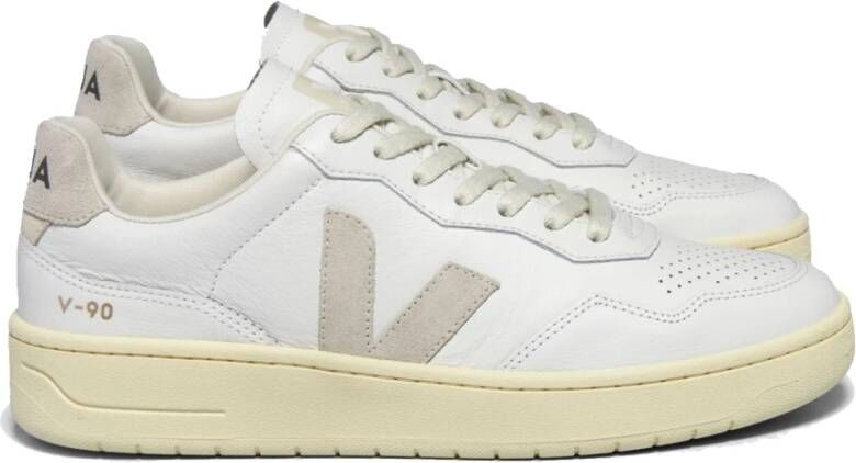 Veja Leren Sneakers Wit & Natuurlijk White Heren