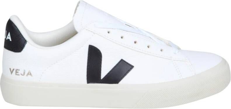 Veja Leren Sneakers Zwart Wit White Dames