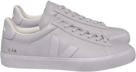 Veja Lila Leren Sneakers Gray Dames