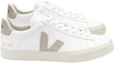 Veja Natuurlijk Wit Chromevrij Leren Sneakers Grijs Dames