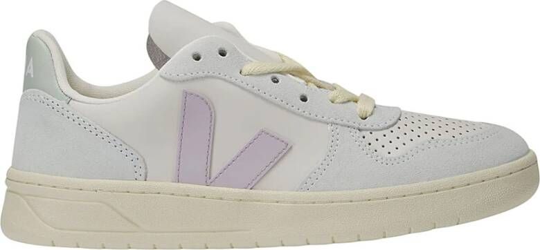 Veja Pastel Leren Sneakers met Suède Details Multicolor Dames