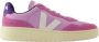 Veja Roze Leren Sneakers Ronde Neus Pink Dames - Thumbnail 1