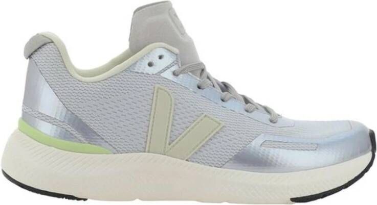 Veja Sneakers met contrasterende panelen en vetersluiting Gray Dames