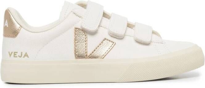 Veja Sneakers met Ronde Neus en Logo Detail White Dames