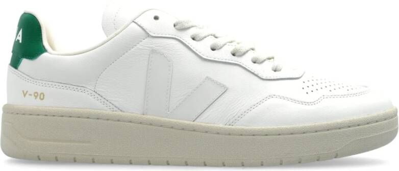 Veja Witte Leren Sneakers Gestructureerd Kalfsleer White Heren